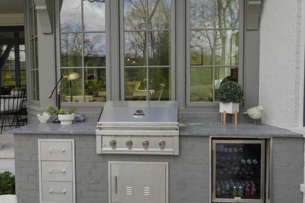 Stone outdoor kitchen